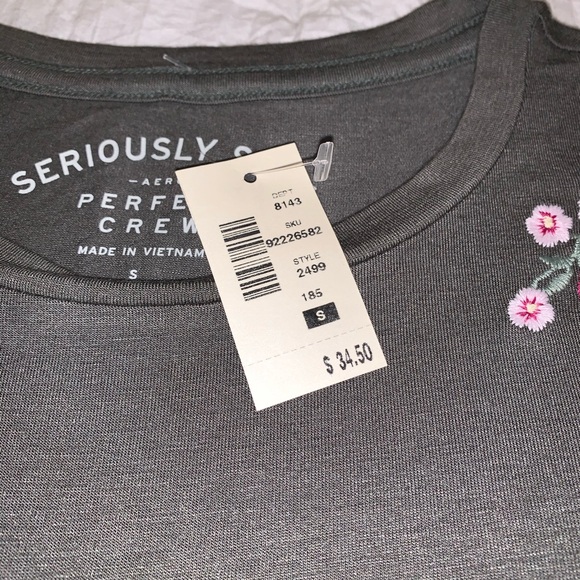 4/$25♦️ AEROPOSTALE soft perfect embroidered crew - Picture 3 of 8